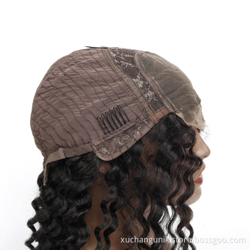 Uniky Raw Virgin Hair Jerry Curly Lace Front Wig Human Hair Deep Part Jerry Curl Weave Short Wig Kinky Curly Wig Lace Front